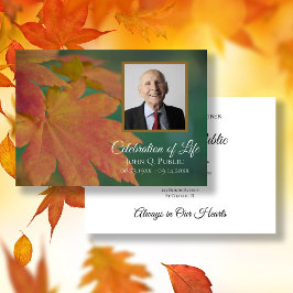 Convites Celebração do Memorial de Vida das Folhas de Cores