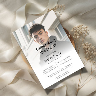 Convites Celebração do Memorial do Funeral Foto de Sobrepos