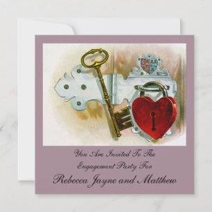 Convites Celebração do Noivado Vintage