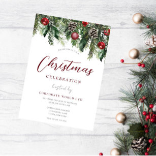 Convites Celebração do Office Corporate Christmas Party