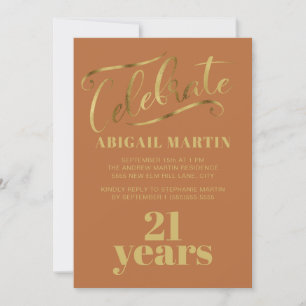 Convites Celebração do Partido aniversário de 21 anos do