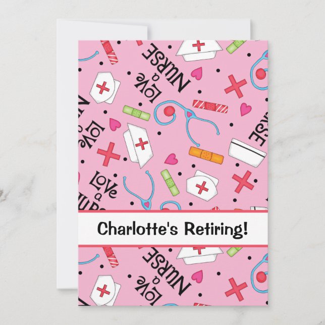 Convites Celebração do Partido da Reforma Enfermeira Rosa (Frente)