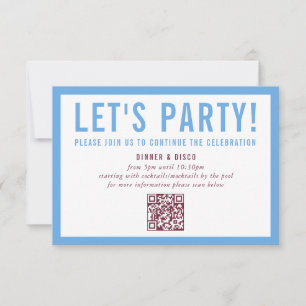 Convites CELEBRAÇÃO DO PARTIDO INFO azul-marrom mínimo mode