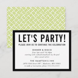 Convites CELEBRAÇÃO DO PARTIDO INFO simples limão negro mod