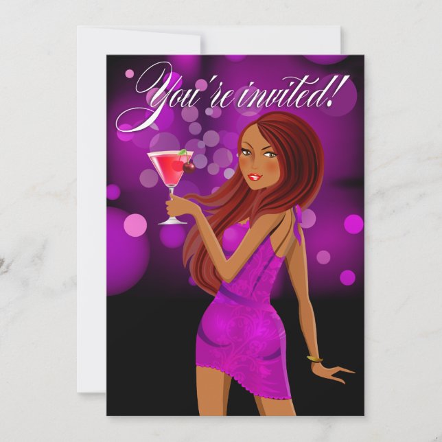 Convites Celebração do Partido para Qualquer Propósito roxo (Frente)