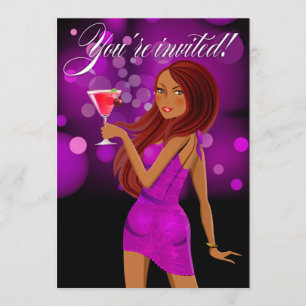 Convites Celebração do Partido para Qualquer Propósito roxo