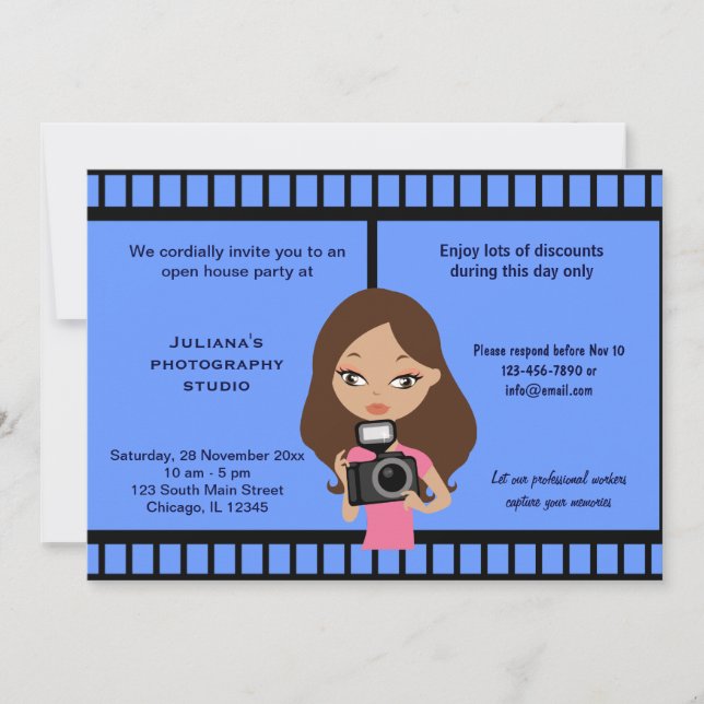 Convites Celebração do Photoshop Studio (Frente)