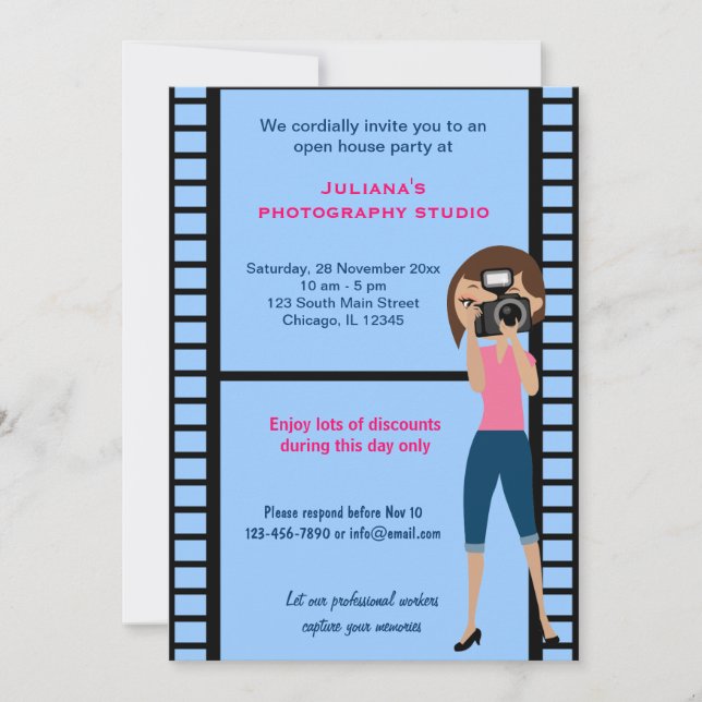 Convites Celebração do Photoshop Studio (Frente)