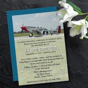 Convites Celebração do Piloto Life Memorial Funeral Foto