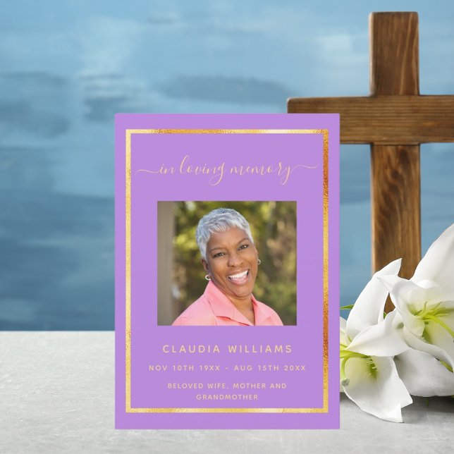Convites Celebração do programa de fotos da lavanda do fune (Criador carregado)
