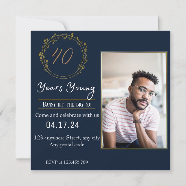 Convites Celebração do Quarenta Regal (Frente)