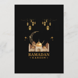 Convites Celebração do Ramadan Kareem com a Flor Dourada