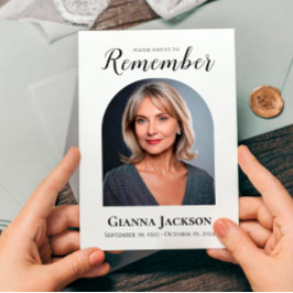 Convites Celebração do Serviço de Memória Funeral da Vida