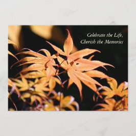 Convites Celebração do Serviço Memorial da Vida na Árvore 1