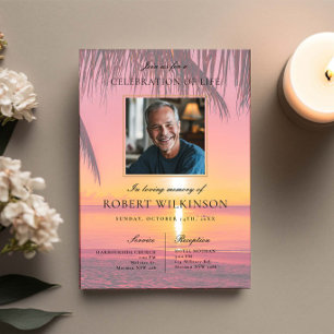 Convites Celebração do Sunset de Sky Beach da vida Foto Fun