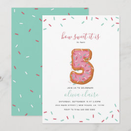 Convites Celebração doce | cinco do aniversário