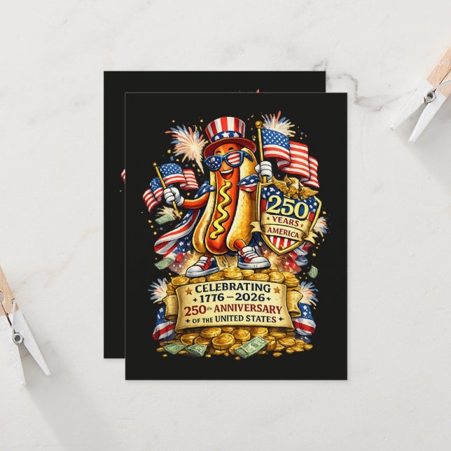 Convites Celebração dos 250 anos de Independência dos EUA (Frente/Verso In Situ)