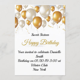 Convites Celebração dos Balões de Aniversário