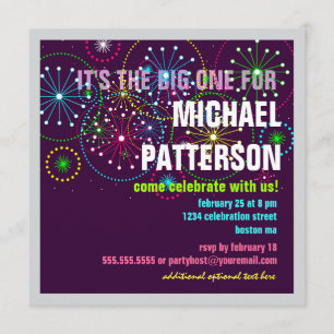 Convites Celebração dos fogos-de-artifício para um