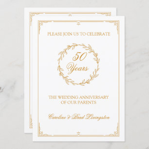 Convites Celebração Dourada do 50º aniversário
