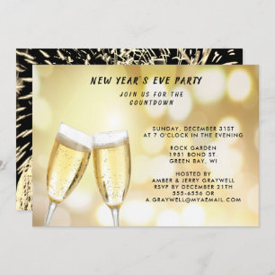 Convites Celebração e fogos de artifício do Ano Novo, ZRP