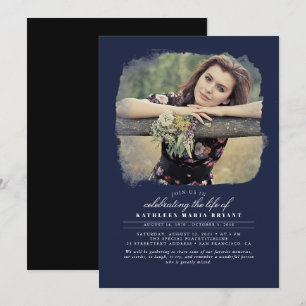 Convites Celebração Elegante Artística da Vida Foto Fune