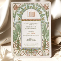 Celebração Elegante Centenária Art Nouveau Mucha