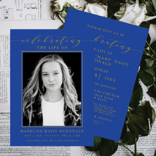 CONVITES CELEBRAÇÃO ELEGANTE DE FOTOS DO FUNERAL MEMORIAL V