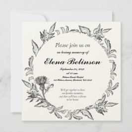 Convites Celebração Elegante do funeral Memorial da Vida