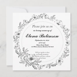 Convites Celebração Elegante do Memorial da Vida