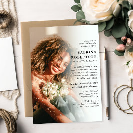 Convites Celebração Elegante do Memorial de Fotos da Vida