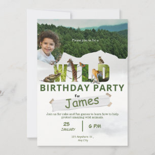 Convites celebração especial de aniversário de adoção selva