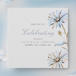 Convites Celebração Floral da Vida com Aquarela Elegante