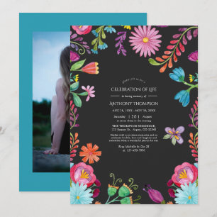 Convites Celebração Floral de Fiesta em Aquarela da Vida