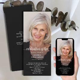 Convites Celebração Funeral da Foto da Vida
