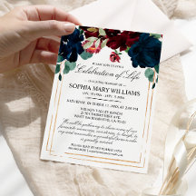 Celebração Funeral do Rosa de marinho e Borgonha d