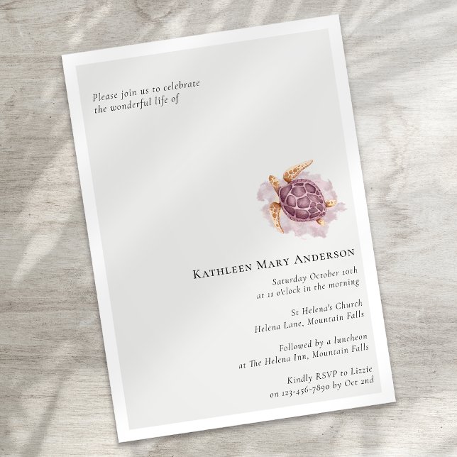 Convites Celebração Funeral Memorial da Vida (Criador carregado)