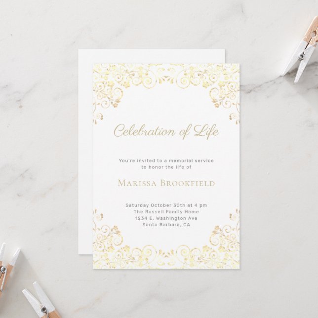 Convites Celebração funerária da vida (Frente/Verso In Situ)