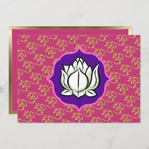 Convites Celebração Hindu OM Lotus