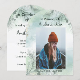 Convites Celebração Memorial de Fotos da Vida