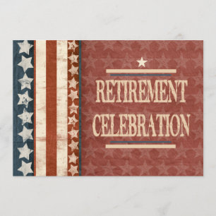 Convites Celebração militar patriótica da aposentadoria 