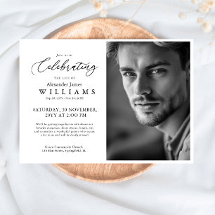 Convites Celebração Mínima do Funeral Memorial Fotográfico