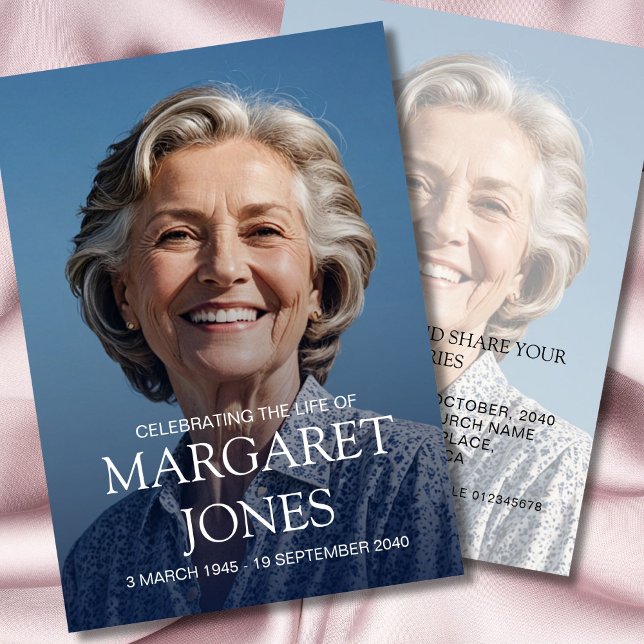 Convites Celebração Moderna da Foto da Vida (Criador carregado)