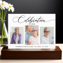 Convites Celebração Moderna Da Vida Da Colagem De Fotos