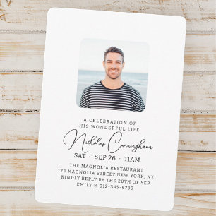 Convites Celebração Moderna de Seu Maravilhoso Memorial de