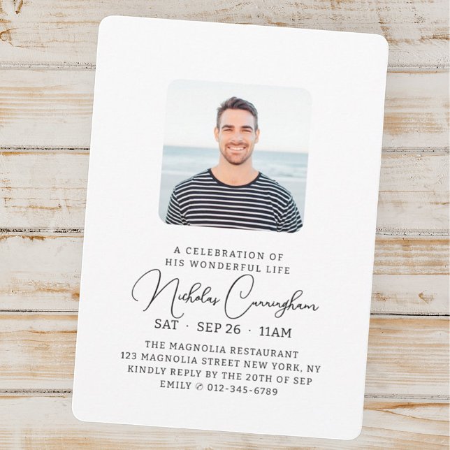 Convites Celebração Moderna de Seu Maravilhoso Memorial de  (Criador carregado)