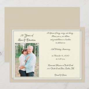 Convites Celebração Moderna do 25º Aniversário