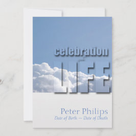 Convites Celebração Moderna do Céu Pacífico da Vida