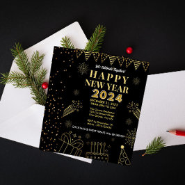 Convites Celebração moderna e elegante de NYE