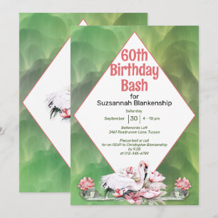 Convites Celebração Personalizada com Flor Tropical & Flami